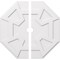 Ekena Millwork Logan Architectural Grade PVC Ceiling Medallion, 38"OD x 3"ID x 13 1/4"C x 1"P, Two-Piece CMP38LG2-03000 - alternate 1